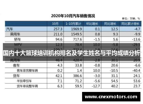 国内十大篮球培训机构排名及学生姓名与平均成绩分析